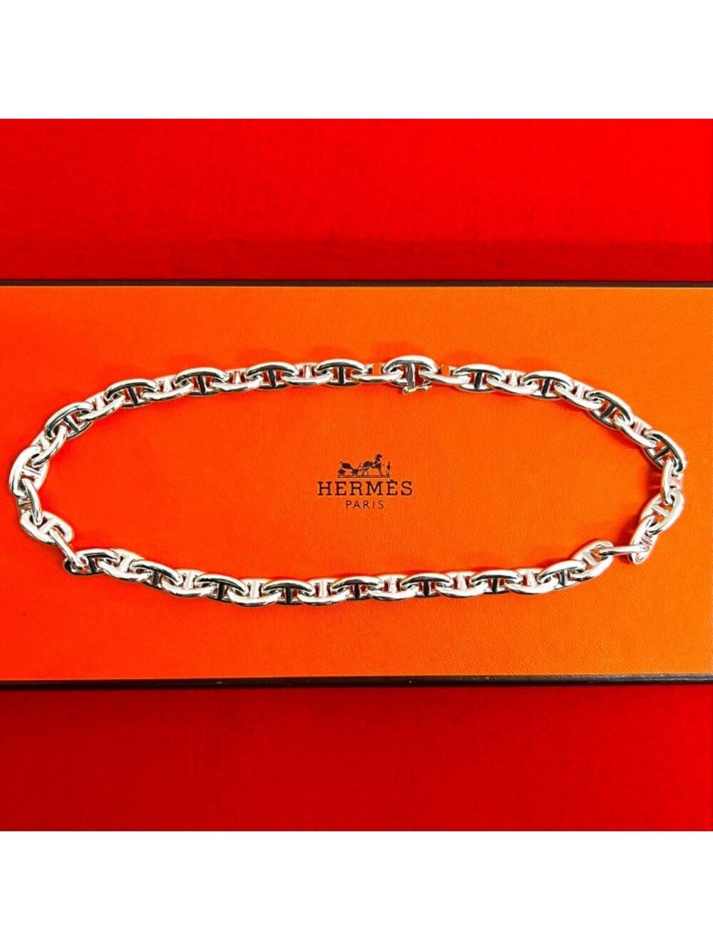Hermes Martin Margiela Era Vintage Chaine D'ancre PM Necklace 44 Links